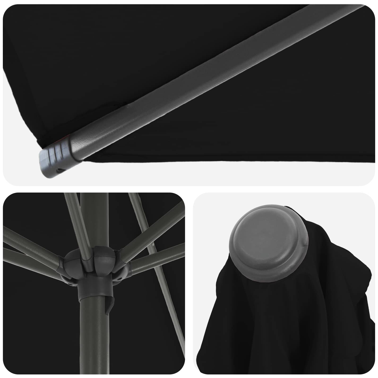vidaXL Garden Parasol with Base 300 x 300 cm Polyester Rectangular 5