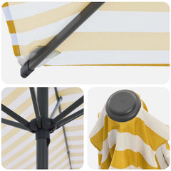 vidaXL Garden Parasol with Base 300 x 300 cm Polyester Rectangular 5