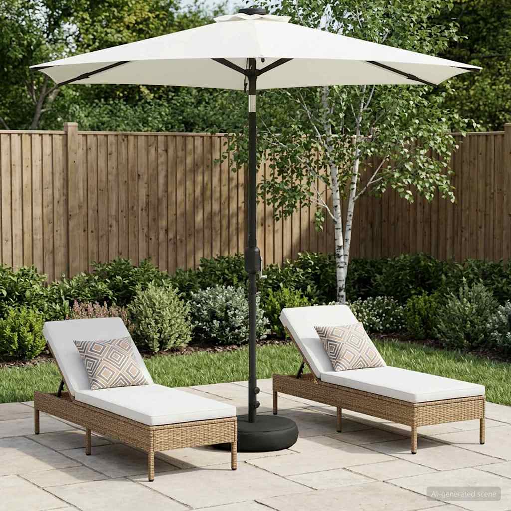 vidaXL Garden Parasol with LED Lights and Base 230 x 230 cm Polyester 1
