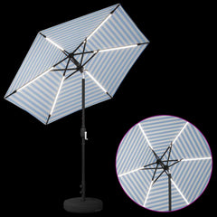 vidaXL Garden Parasol with LED Lights and Base 230 x 230 cm Polyester 4