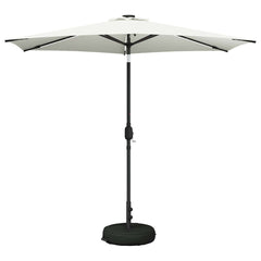Garden Parasol with LED Lights and Base Polyester, image 2