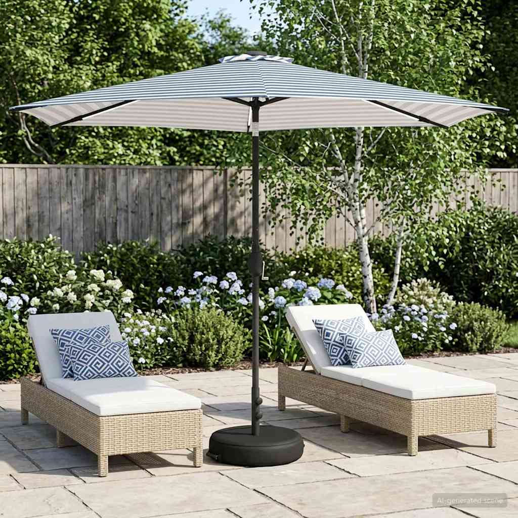 vidaXL Garden Parasol with LED Lights and Base 300 x 300 cm Polyester 1