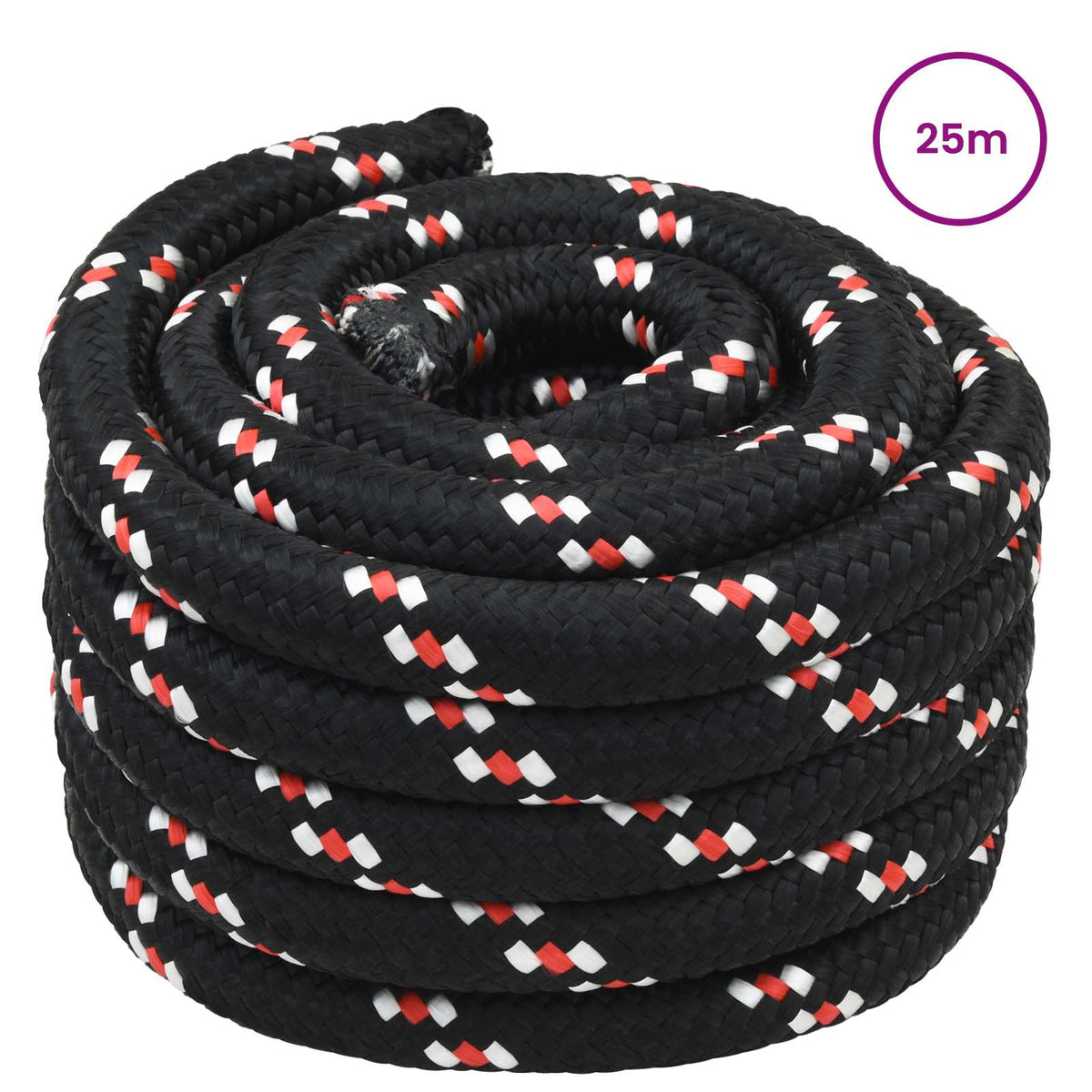 Boat Rope Black Polypropylene Black and Red