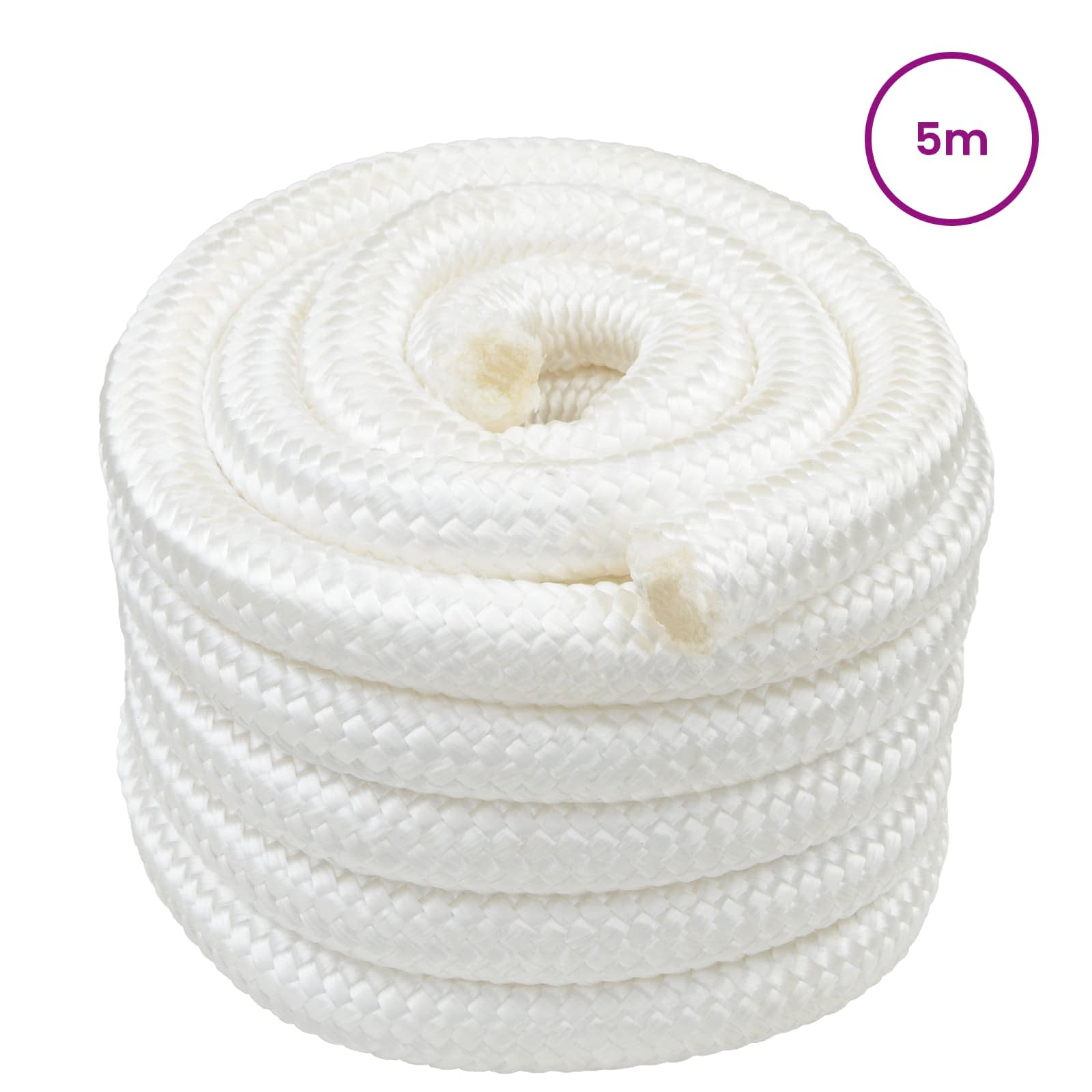 vidaXL Boat Rope 5 mm 5 m White 2