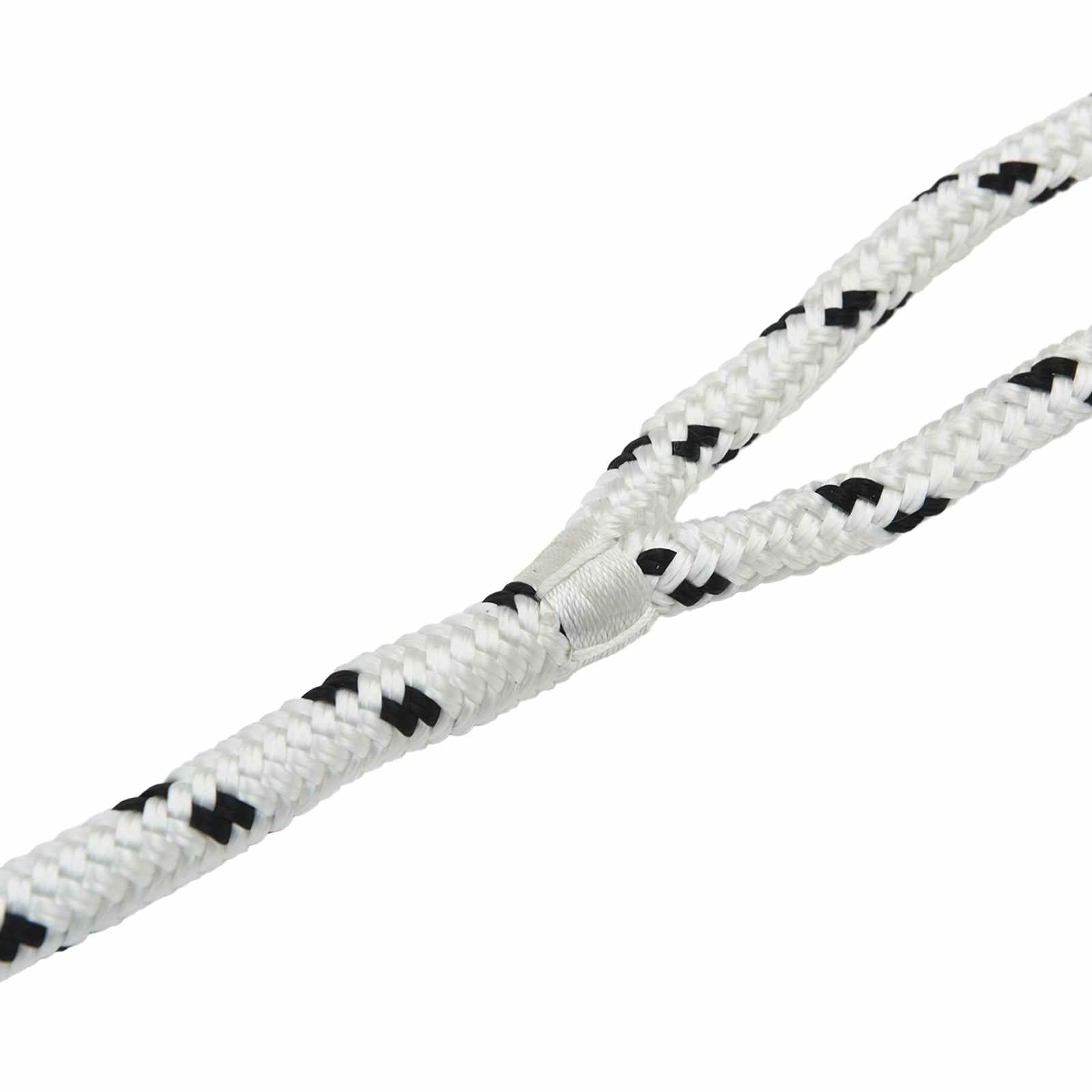 vidaXL Boat Rope 12 mm 9 m White and Black Polyester 5