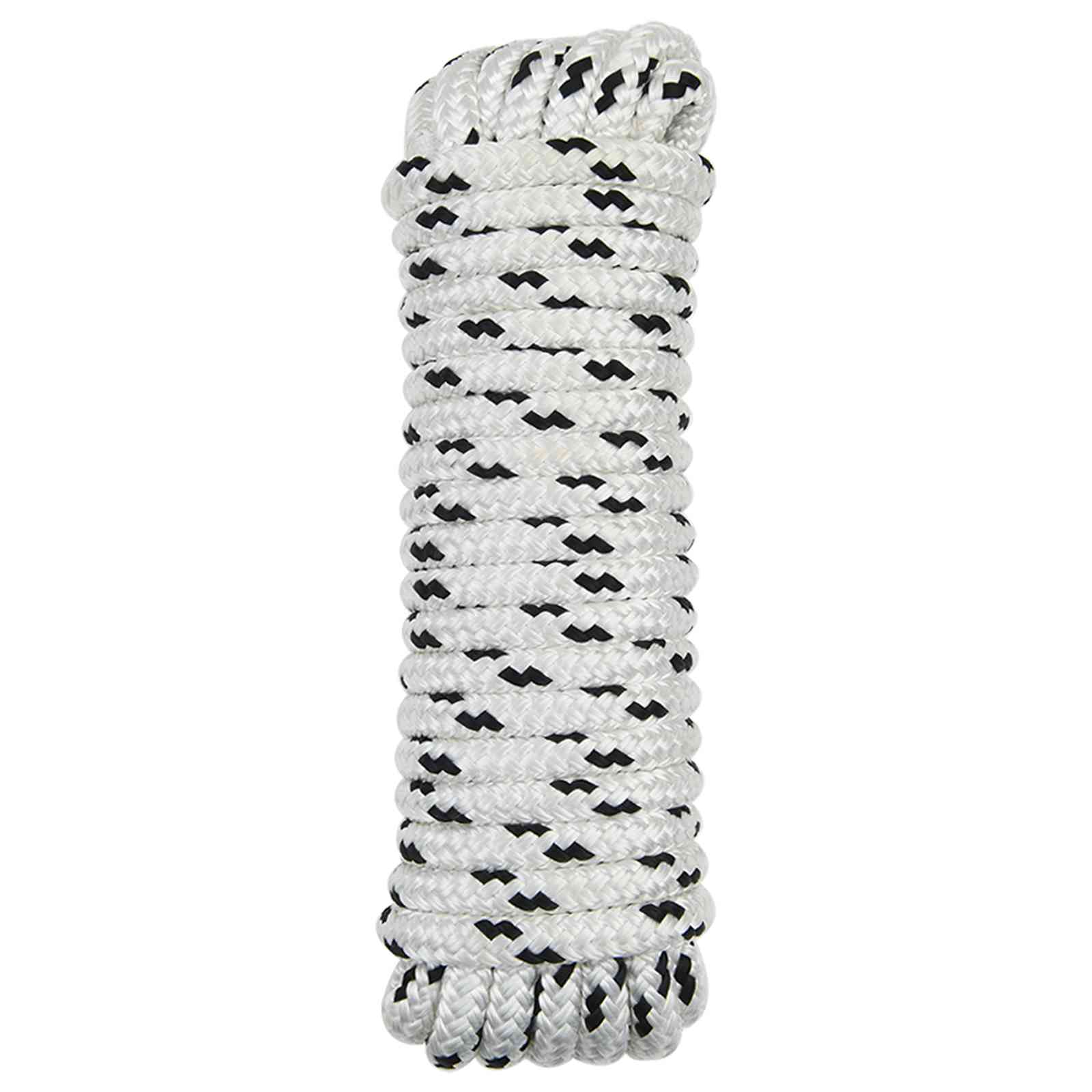 vidaXL Boat Rope 12 mm 9 m White and Black Polyester 1
