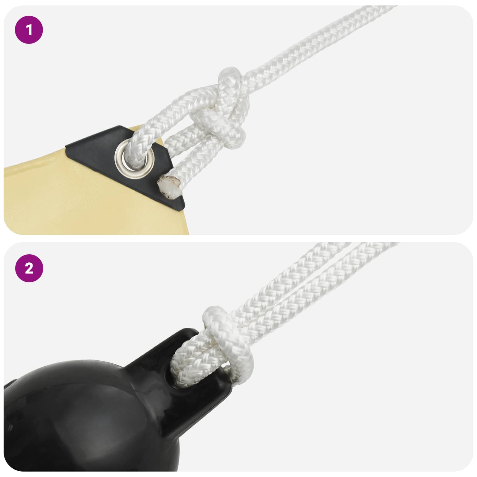 vidaXL Boat Rope 2 mm 15 m White Polyester 6