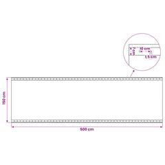 vidaXL Tarpaulin with Eyelets 2 pcs Green 1.5 x 5 m 260 gsm PE 6