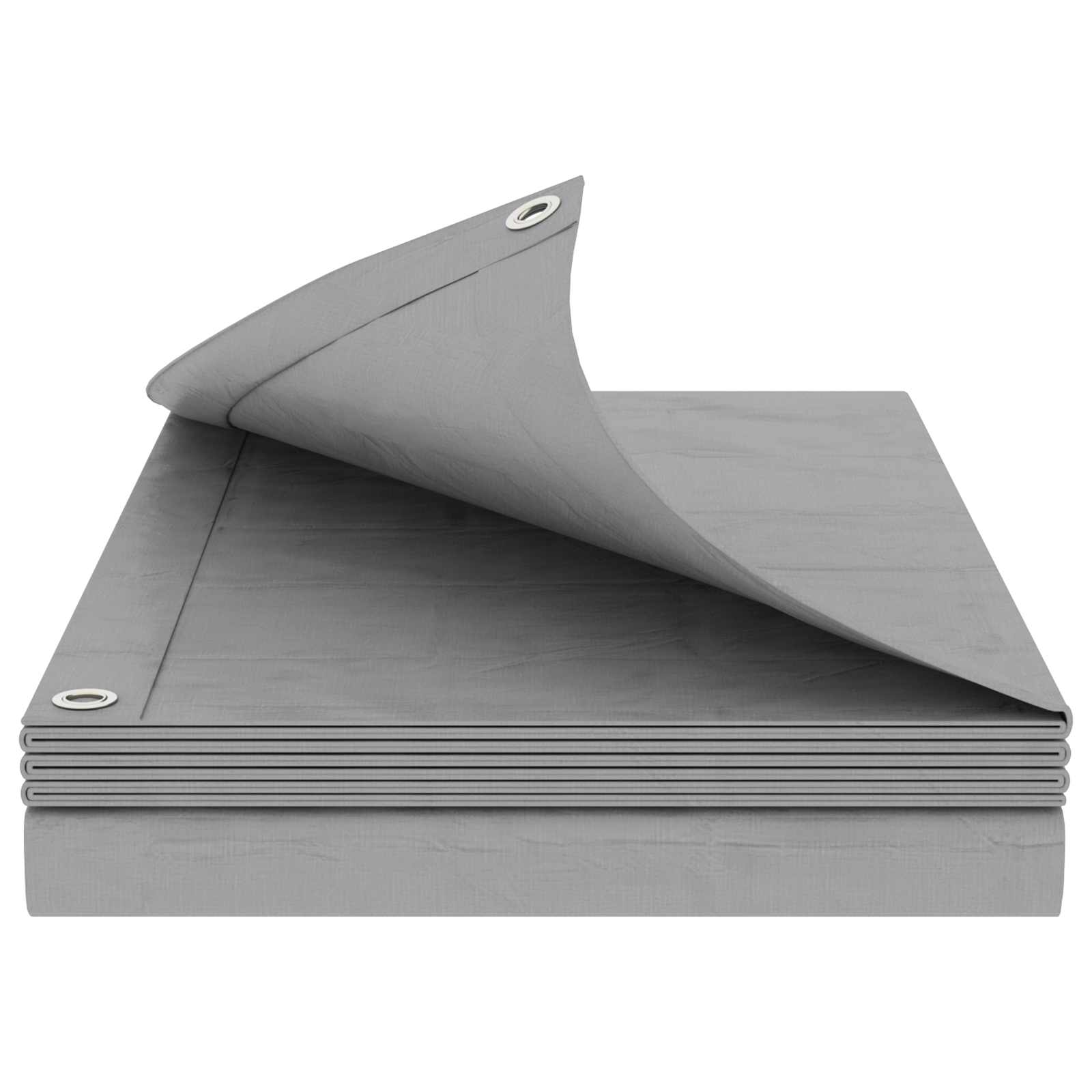 vidaXL Tarpaulin with Eyelets Light Grey 6 x 12 m 90 gsm PE 2