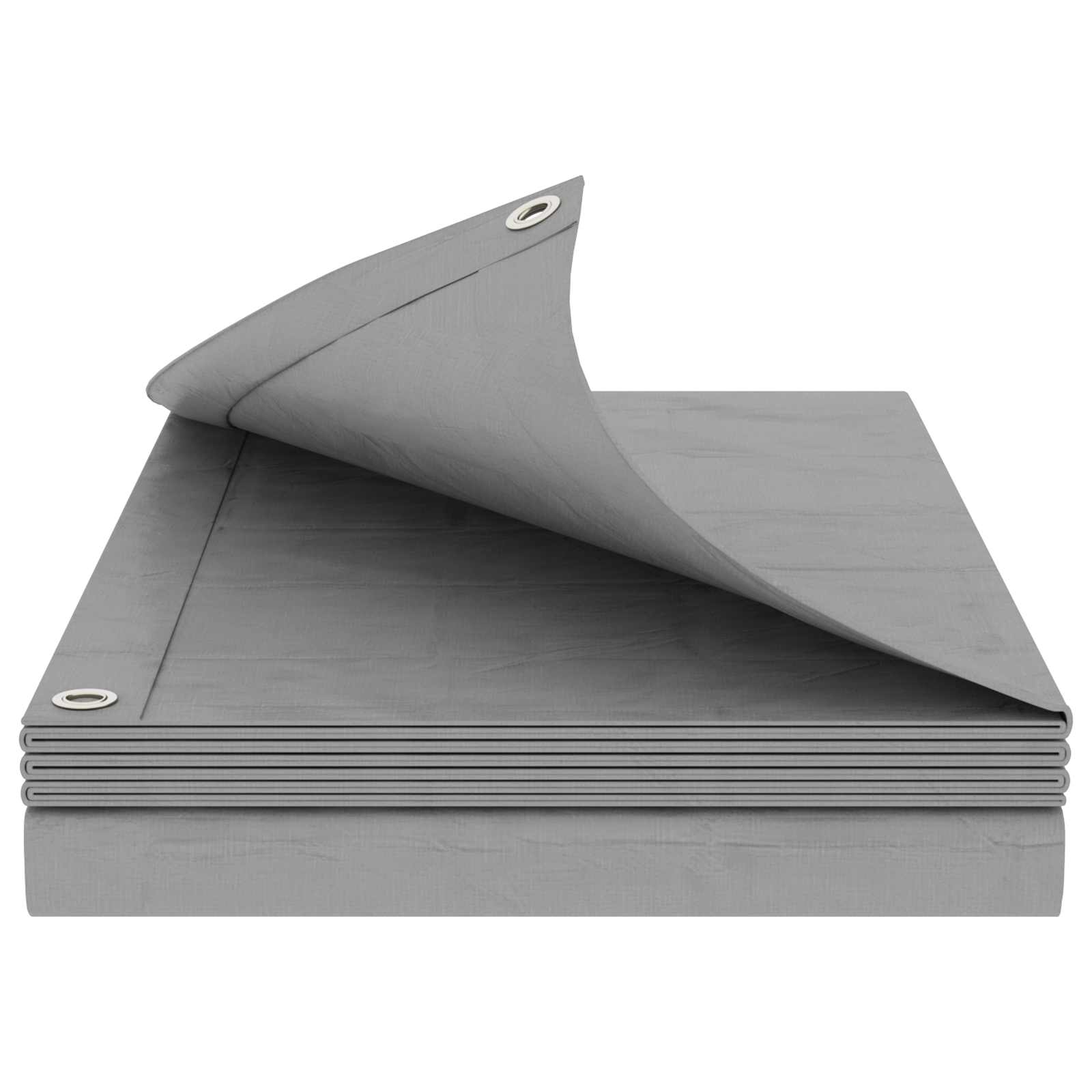 vidaXL Tarpaulin with Eyelets Light Grey 4 x 8 m 180 gsm PE 2