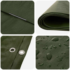 vidaXL Tarpaulin with Eyelets Green 6 x 8 m 260 gsm PE 4
