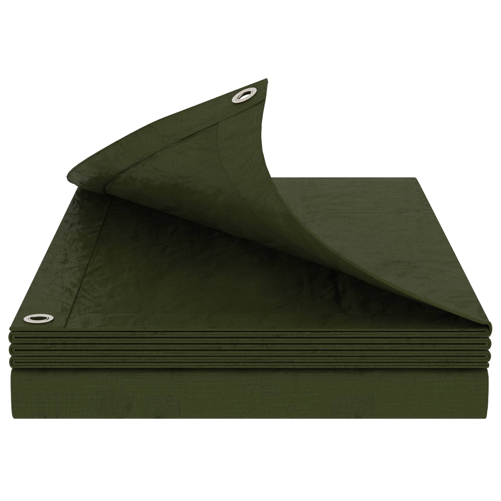 vidaXL Tarpaulin with Eyelets Green 6 x 8 m 260 gsm PE 2