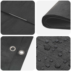 vidaXL Tarpaulin with Eyelets Anthracite Grey 6 x 10 m 90 gsm PE 4
