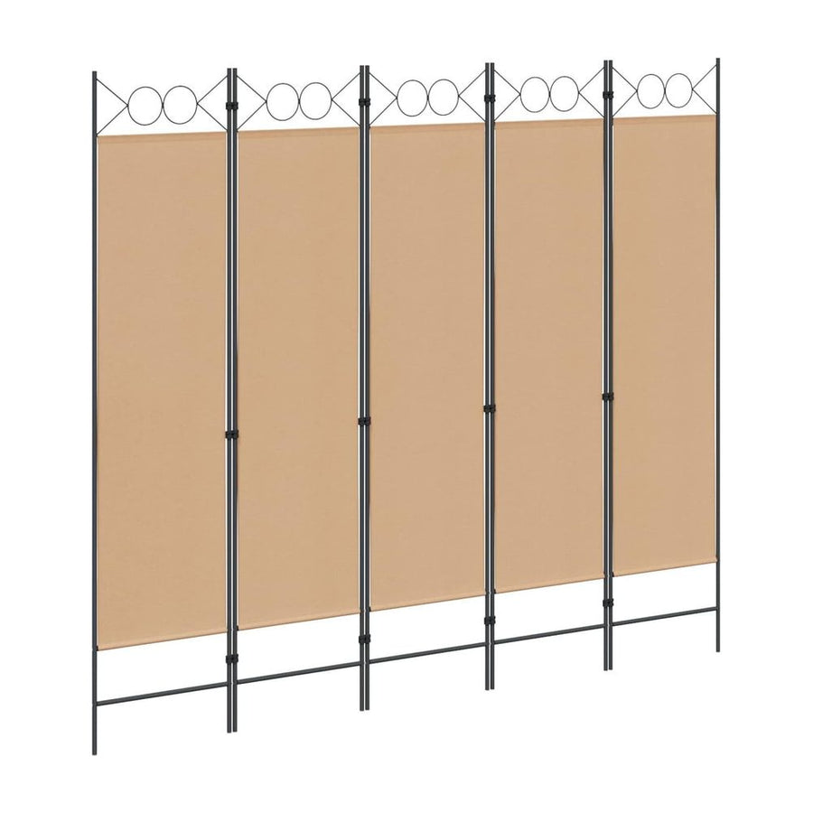 5-Panel Room Divider Beige