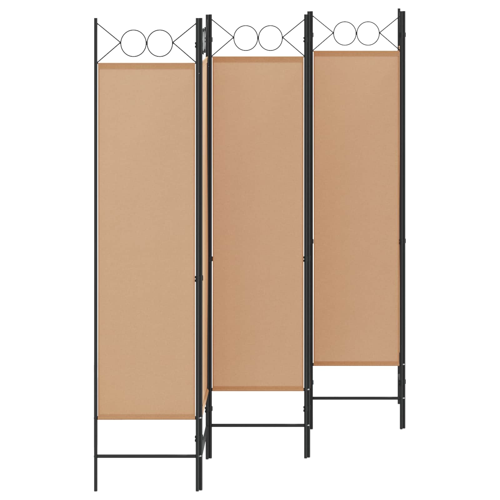 vidaXL 6-Panel Room Divider Beige 240 x 180 cm Fabric 2