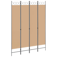 vidaXL Room Divider Beige 160 x 220 cm Fabric 2