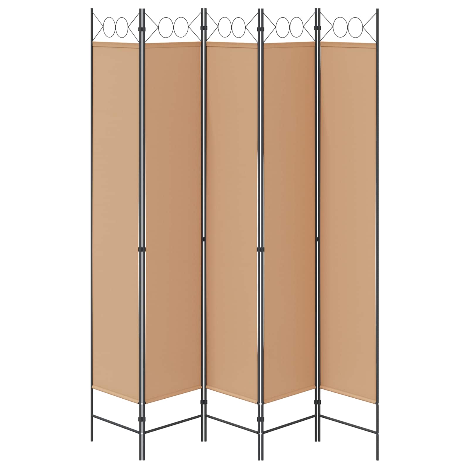 vidaXL Room Divider Beige 200 x 220 cm Fabric 6