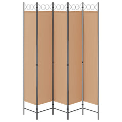 vidaXL Room Divider Beige 200 x 220 cm Fabric 6