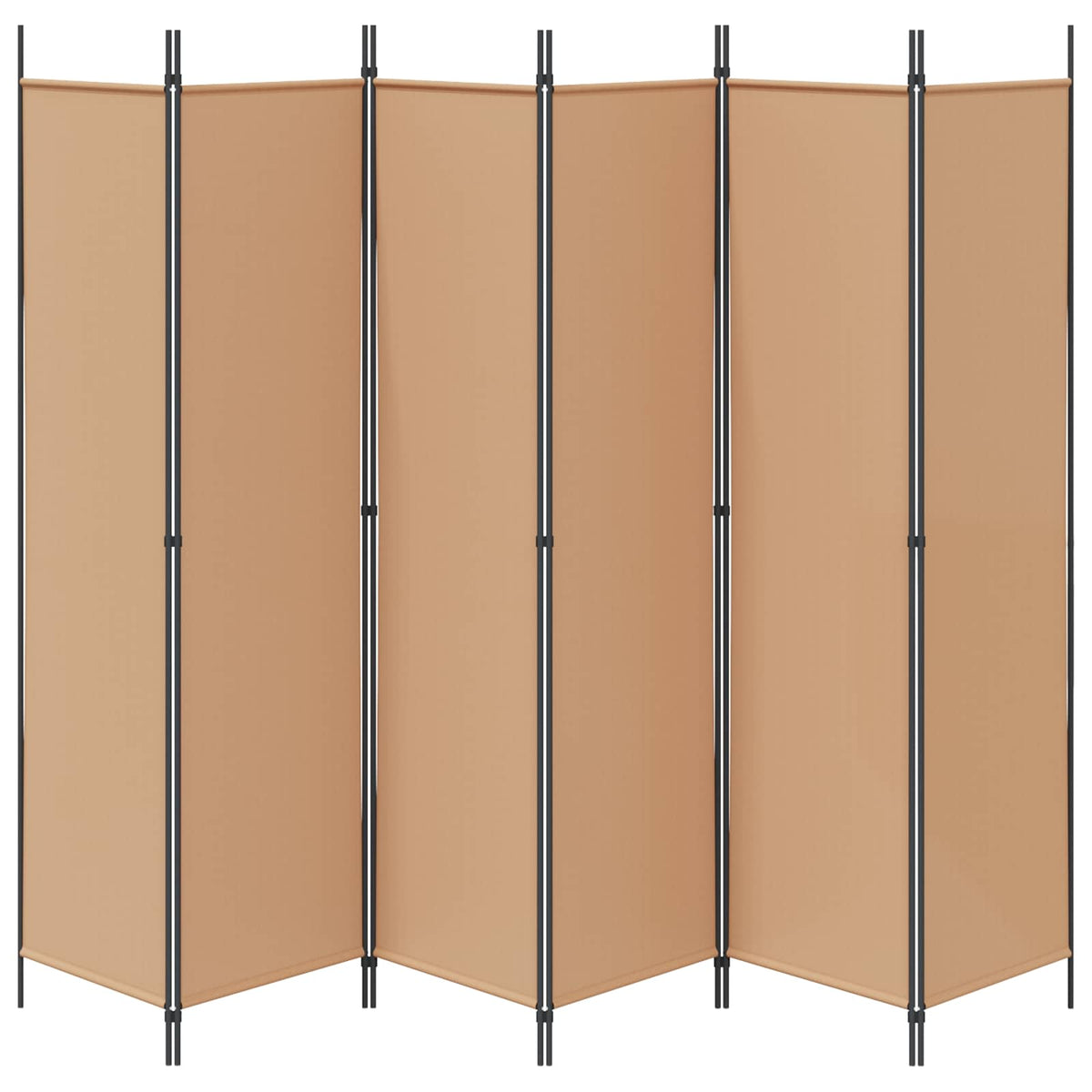 vidaXL 6-Panel Room Divider Beige 300 x 200 cm Fabric 6