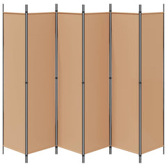 vidaXL 6-Panel Room Divider Beige 300 x 200 cm Fabric 6