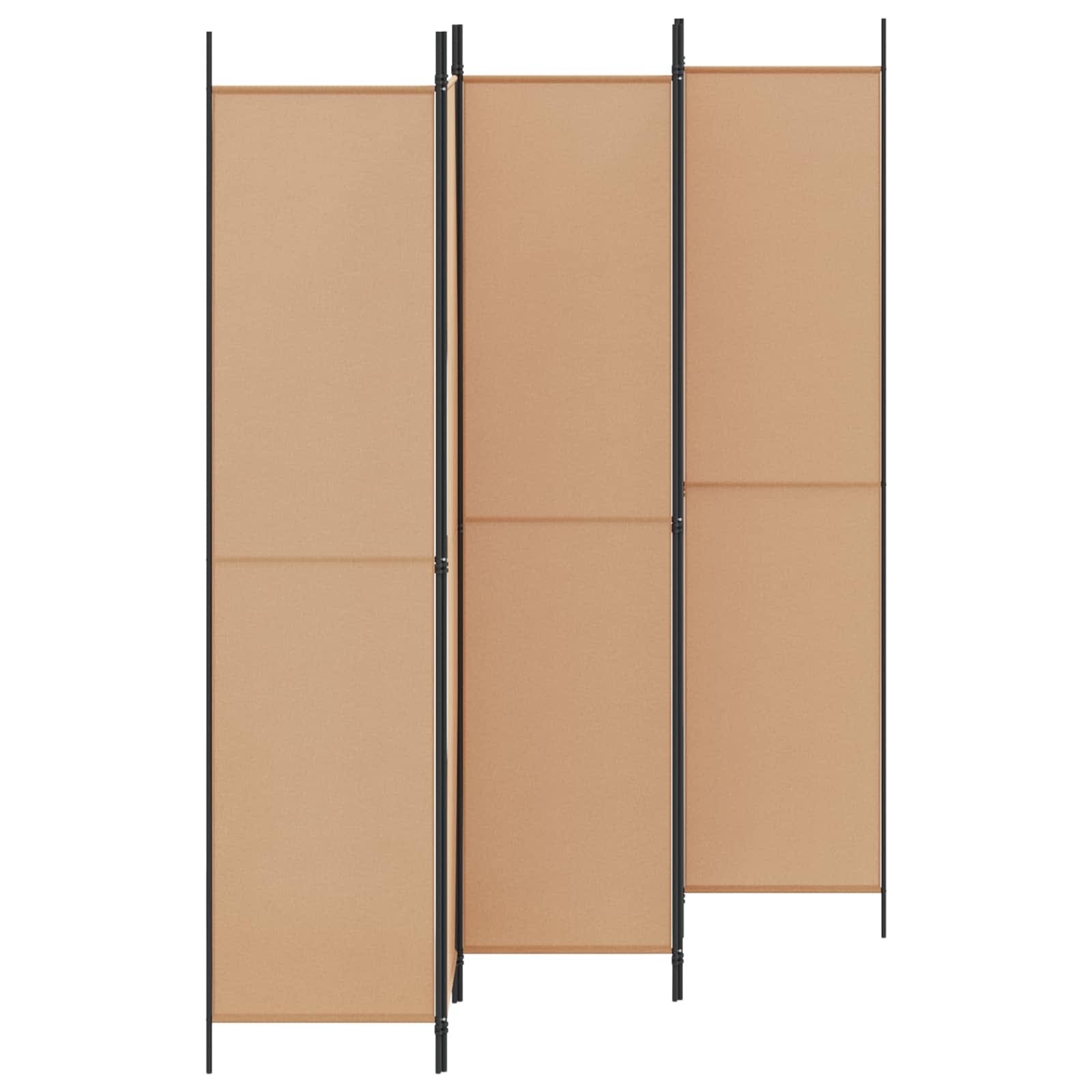 vidaXL Room Divider Beige 250 x 220 cm Fabric 3