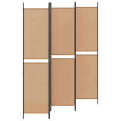 vidaXL 5-Panel Room Divider Beige 250 x 220 cm Fabric 3