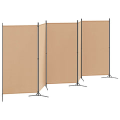 vidaXL 5-Panel Room Divider Beige 433 x 180 cm Fabric 3