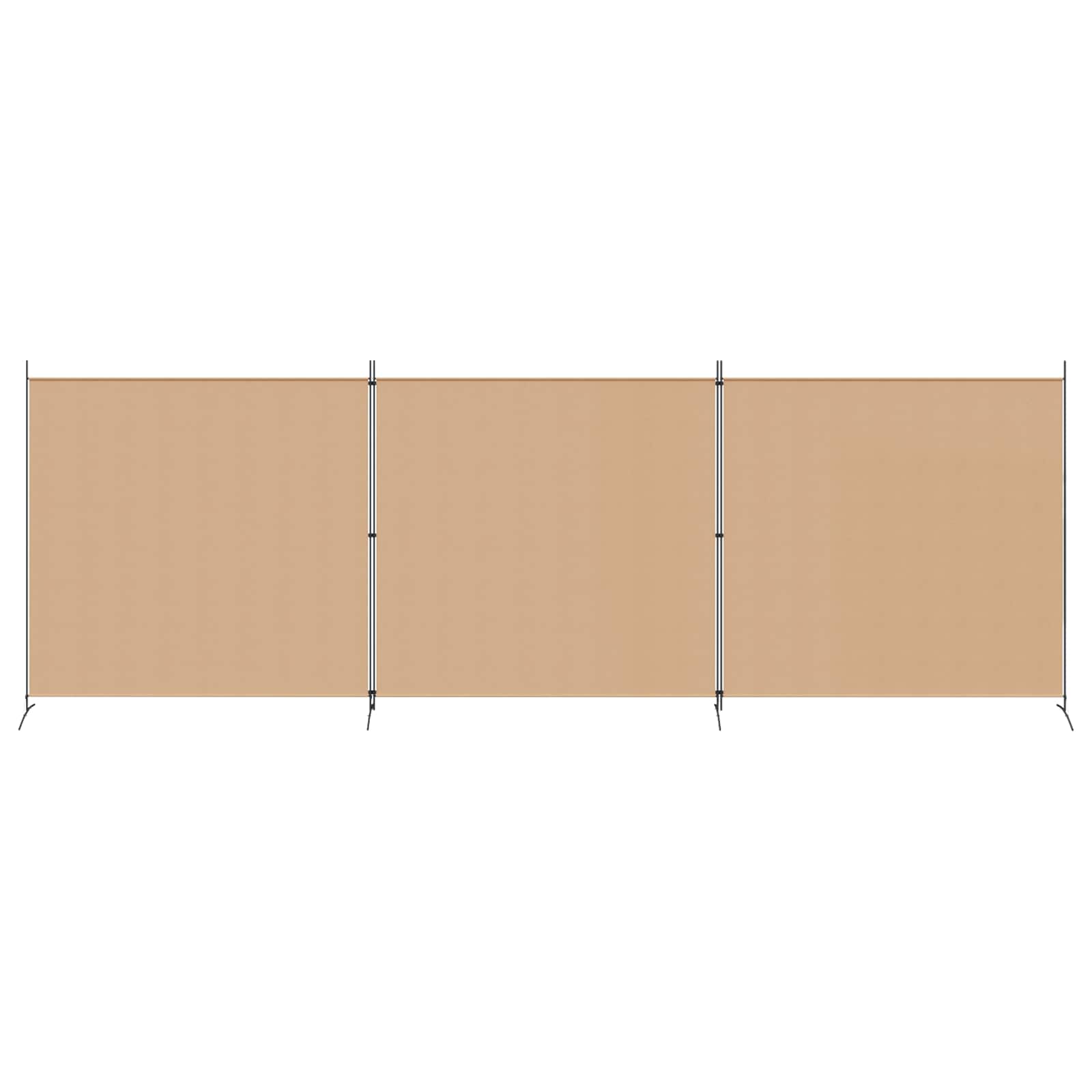 vidaXL 4-Panel Room Divider Beige 525 x 180 cm Fabric 4