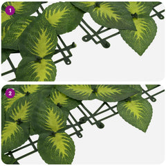 vidaXL Balcony Screen with Leaves Green and Yellow 400 x 75 cm 6