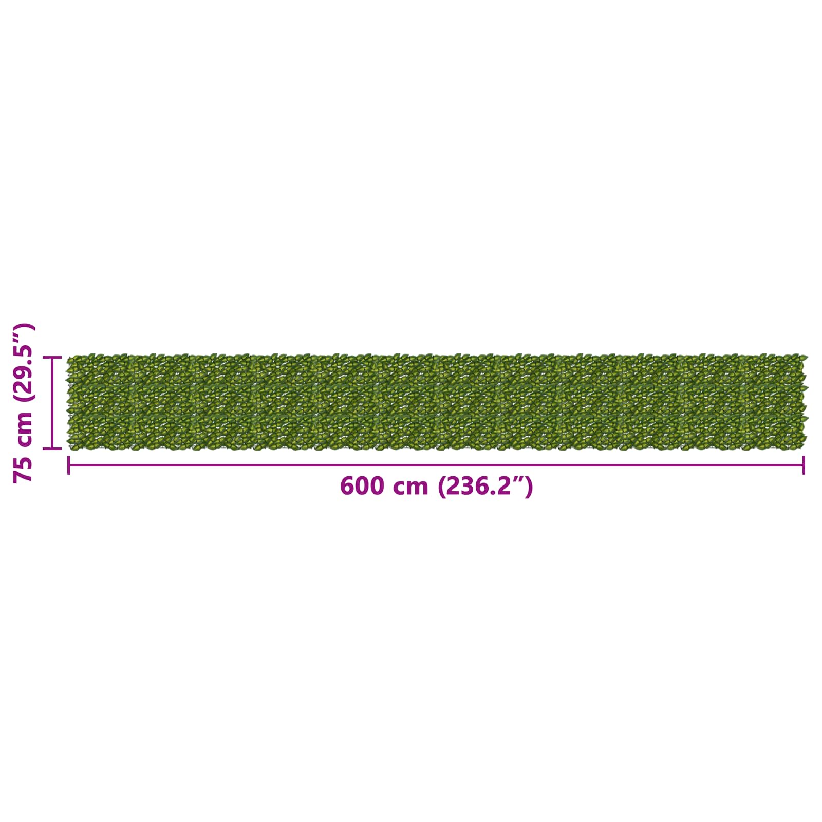 vidaXL Balcony Screen with Leaves Green and Yellow 600 x 75 cm 5
