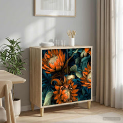 Sideboard BONN Sonoma 69 x 33 x 75 cm Engineered Wood Orange print
