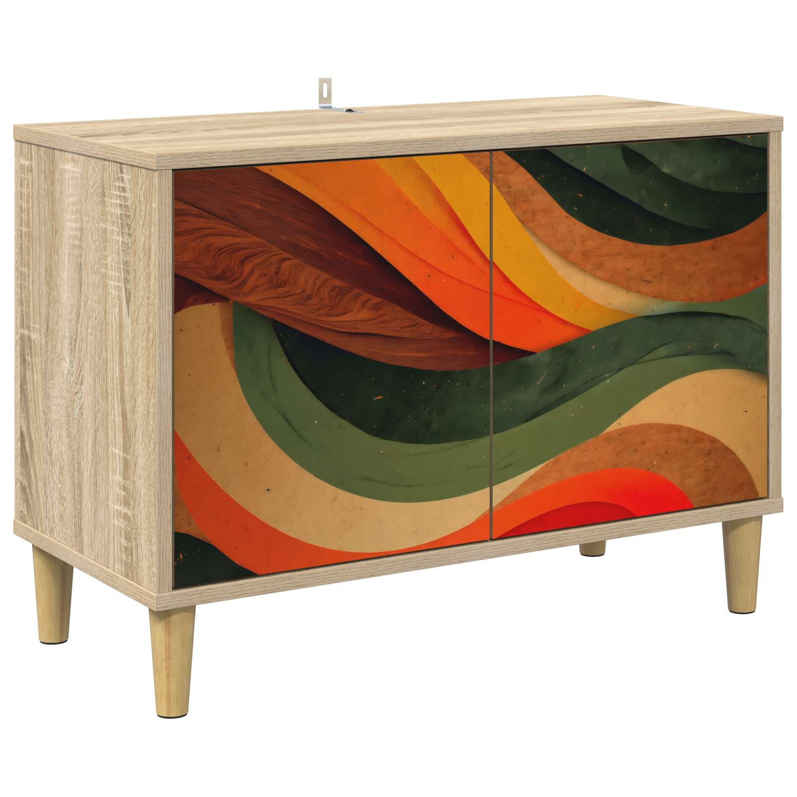 vidaXL TV Cabinet BONN 69 x 33 x 50 cm Sonoma Engineered Wood 2