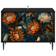 vidaXL TV Cabinet LOCHEM 69 x 33 x 50.5 cm Black Oak Engineered Wood 4