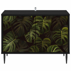 vidaXL TV Cabinet ELBURG 69 x 33 x 50.5 cm Black Oak Engineered Wood 4