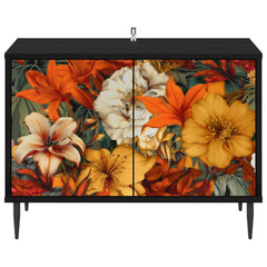 vidaXL TV Cabinet GENNEP 69 x 33 x 50.5 cm Black Oak Engineered Wood 4
