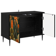 vidaXL TV Cabinet ZAANDAM 69 x 33 x 50.5 cm Black Oak Engineered Wood 3