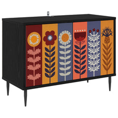 vidaXL TV Cabinet ESSEN 69 x 33 x 50.5 cm Black Oak Engineered Wood 2