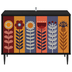 vidaXL TV Cabinet ESSEN 69 x 33 x 50.5 cm Black Oak Engineered Wood 4
