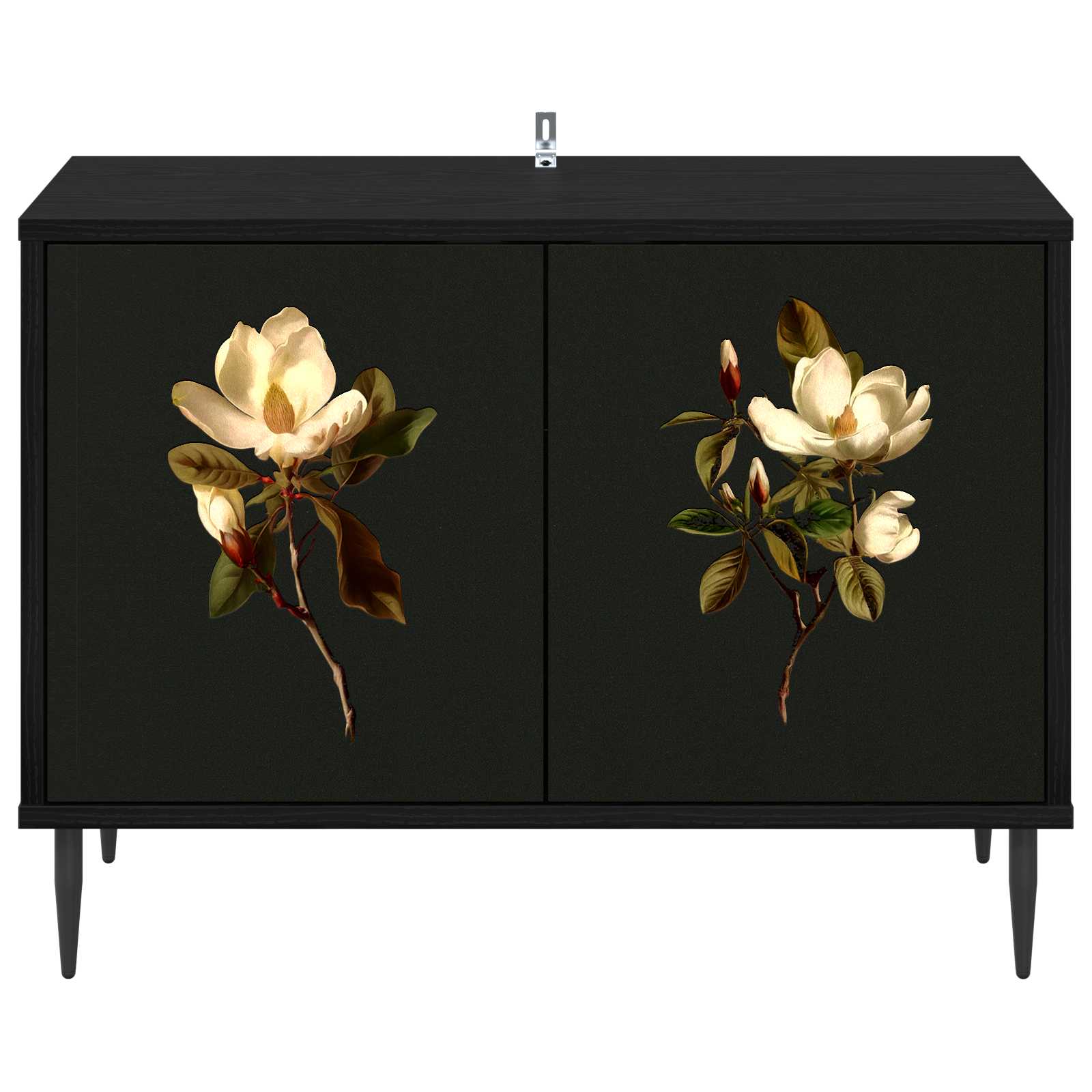 vidaXL TV Cabinet BREMEN 69 x 33 x 50.5 cm Black Oak Engineered Wood 4