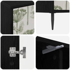 vidaXL TV Cabinet GOTHA 102 x 33 x 51 cm Black Oak Engineered Wood 6