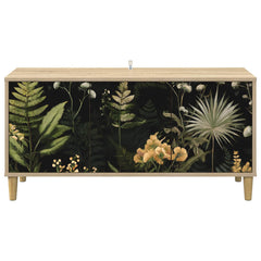 TV Cabinet BONN 102 x 33 x 50 cm Sonoma Engineered Wood Tropical jungle print