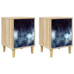 vidaXL Bedside Cabinet RAALTE 2 pcs Sonoma Oak 36 x 33 x 50 cm 2