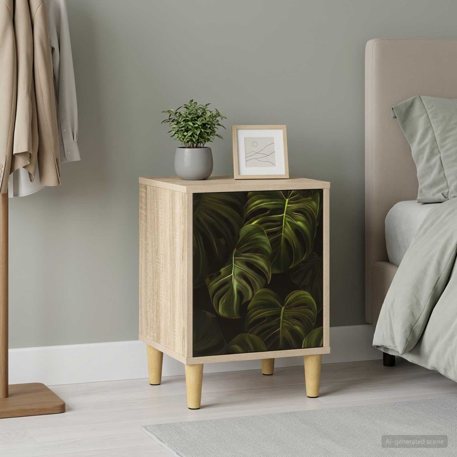 vidaXL Bedside Cabinet ELBURG Sonoma Oak 36 x 33 x 50 cm 1