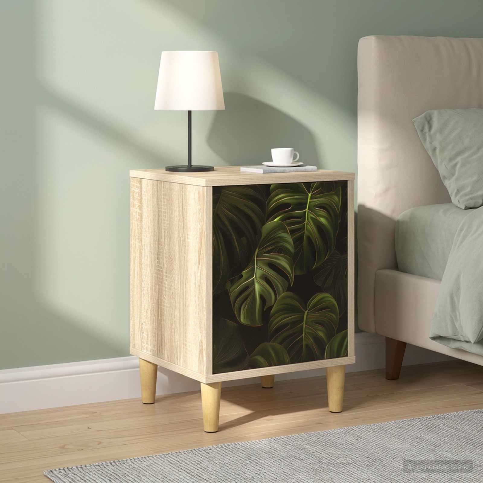 vidaXL Bedside Cabinet ELBURG 2 pcs Sonoma Oak 36 x 33 x 50 cm 1