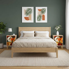 vidaXL Bedside Cabinet GENNEP 2 pcs Sonoma Oak 36 x 33 x 50 cm 4