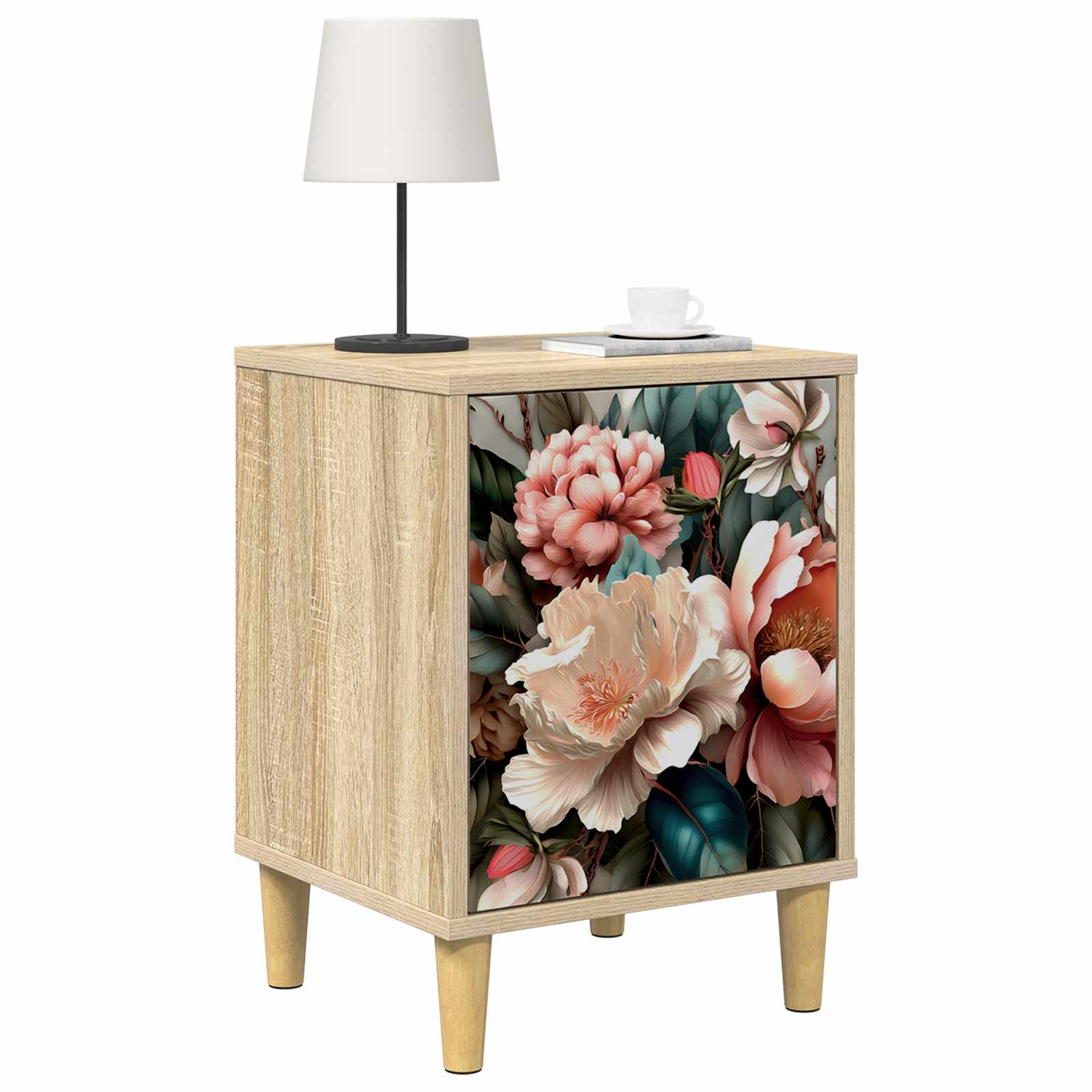vidaXL Bedside Cabinet BORNE 2 pcs Sonoma Oak 36 x 33 x 50 cm 3