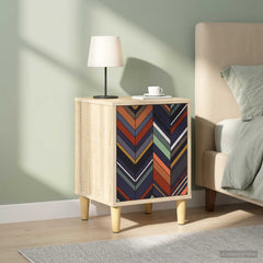 vidaXL Bedside Cabinet OMMEN 2 pcs Sonoma Oak 36 x 33 x 50 cm 4
