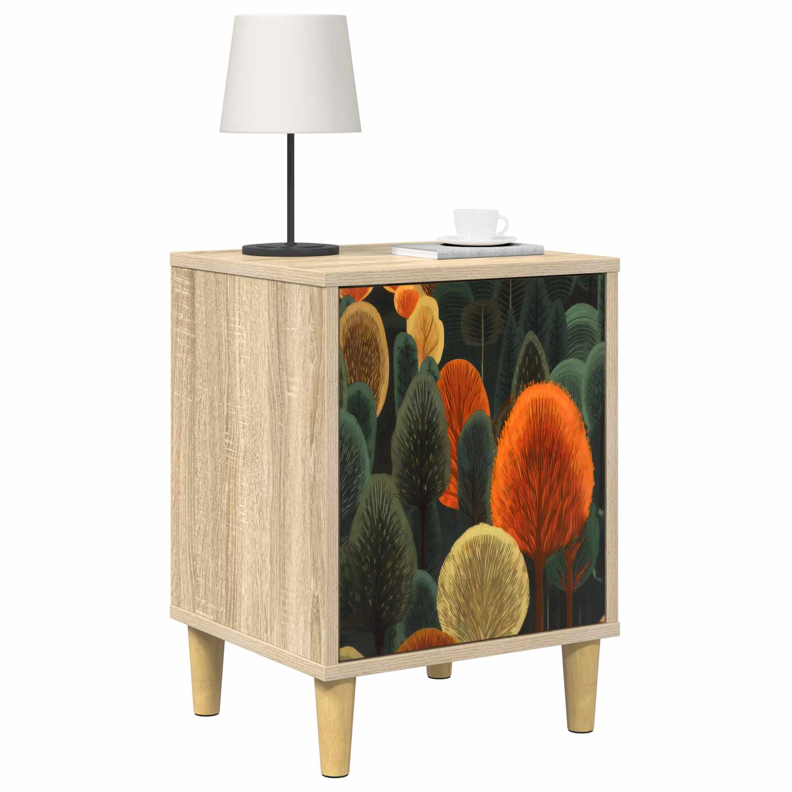 vidaXL Bedside Cabinet ZAANDAM 2 pcs Sonoma Oak 36 x 33 x 50 cm 3