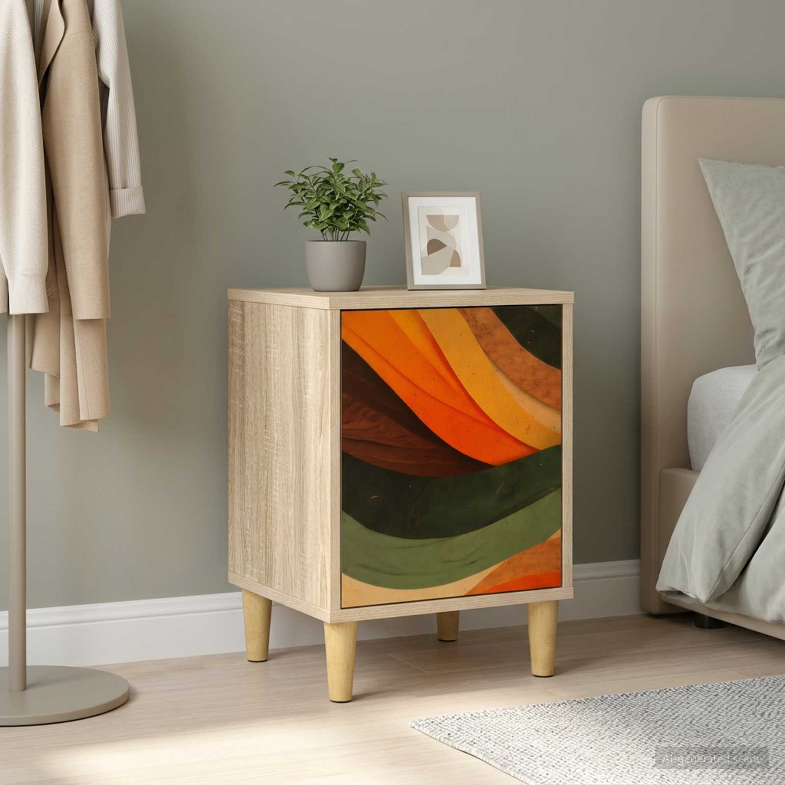 vidaXL Bedside Cabinet BONN Sonoma Oak 36 x 33 x 50 cm Engineered Wood 1