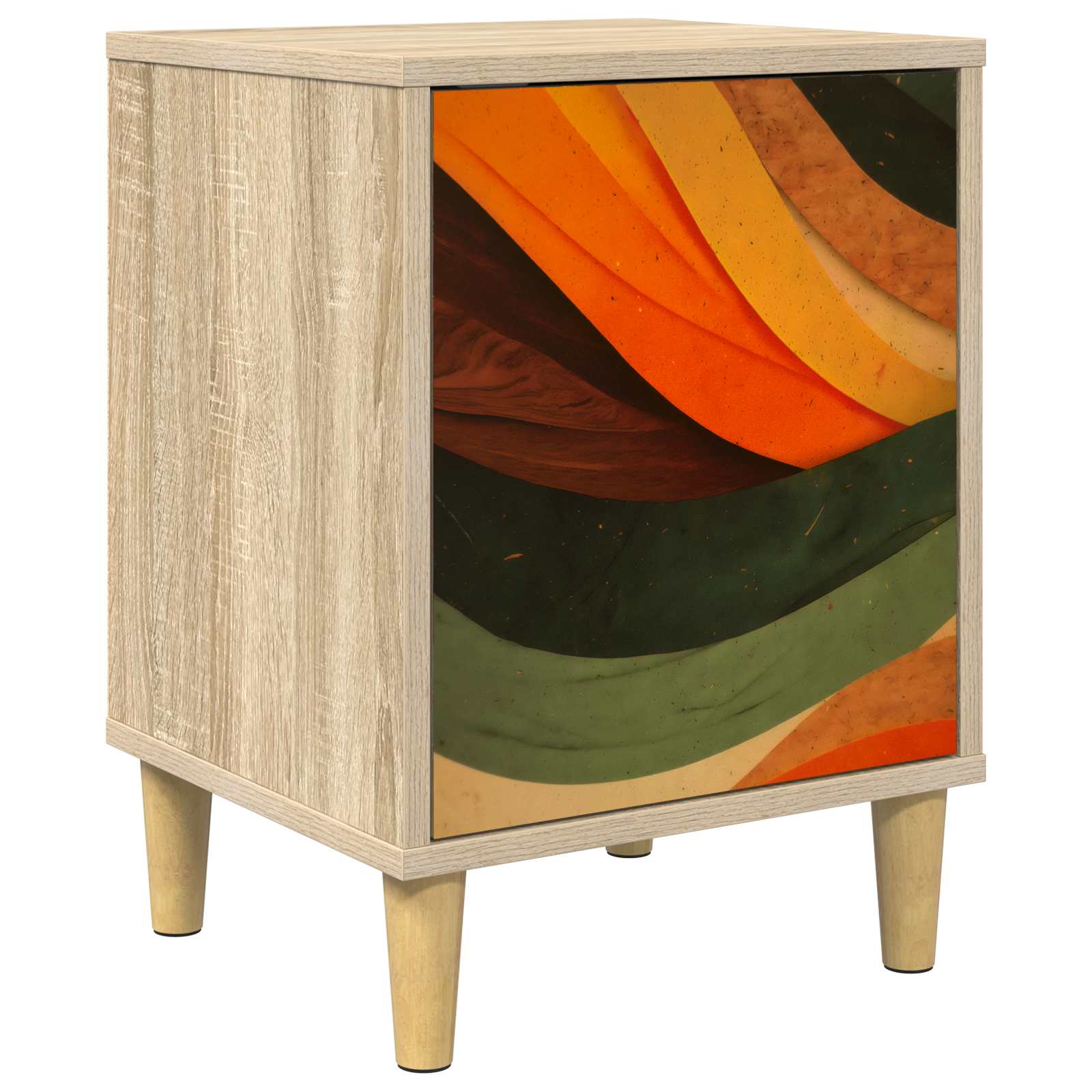 vidaXL Bedside Cabinet BONN Sonoma Oak 36 x 33 x 50 cm Engineered Wood 2